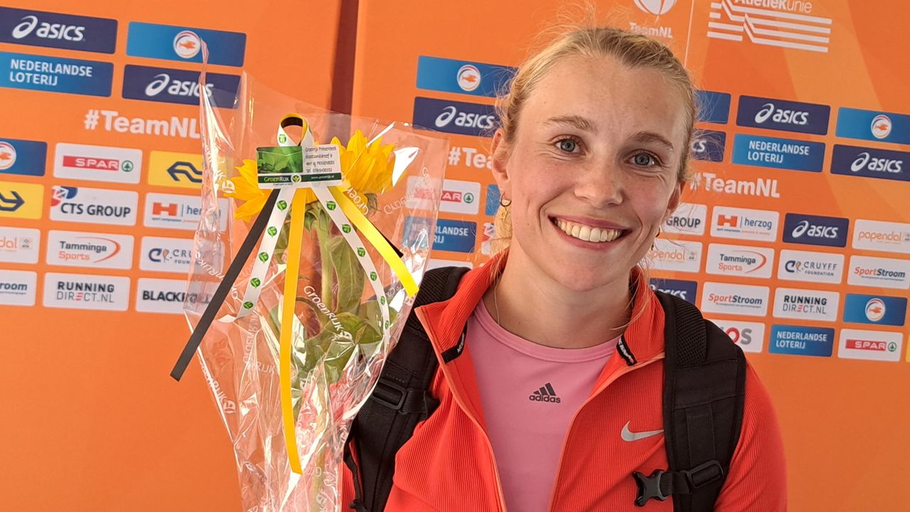 Maureen Herremans na haar nationale titel.