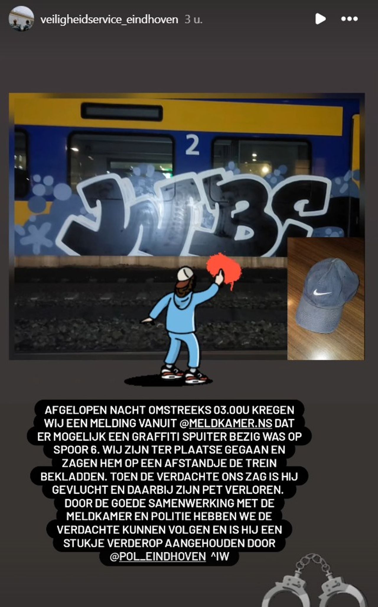 Foto: Instagram Veiligheidsservice Eindhoven. 