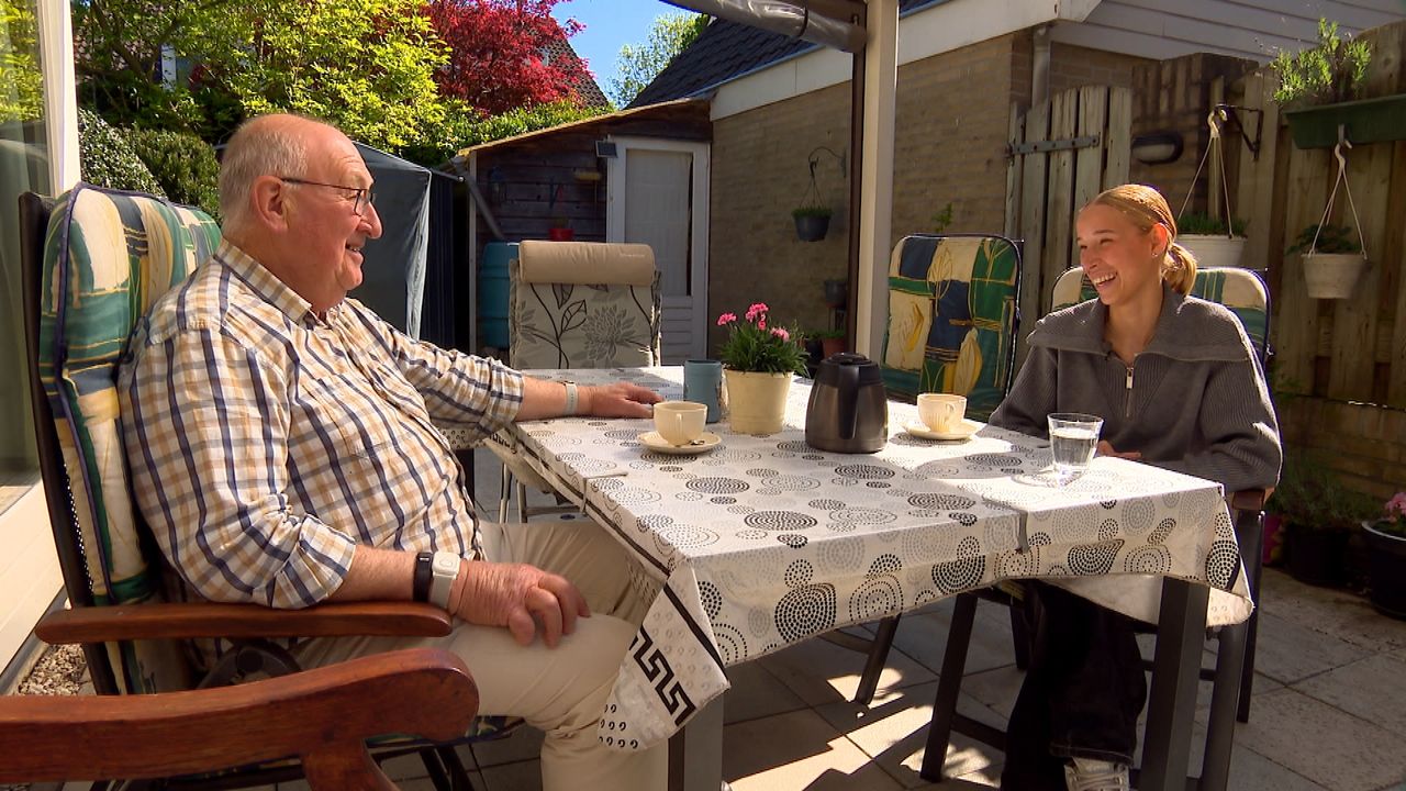 Leo en Lois kletsen wat bij (foto: Omroep Brabant).