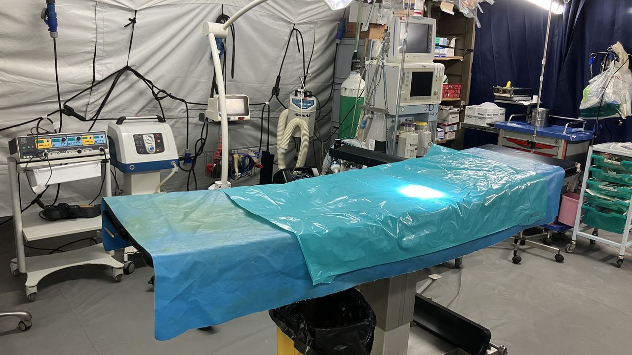 De operatiekamer in Gaza (foto: Ron van Doorn).