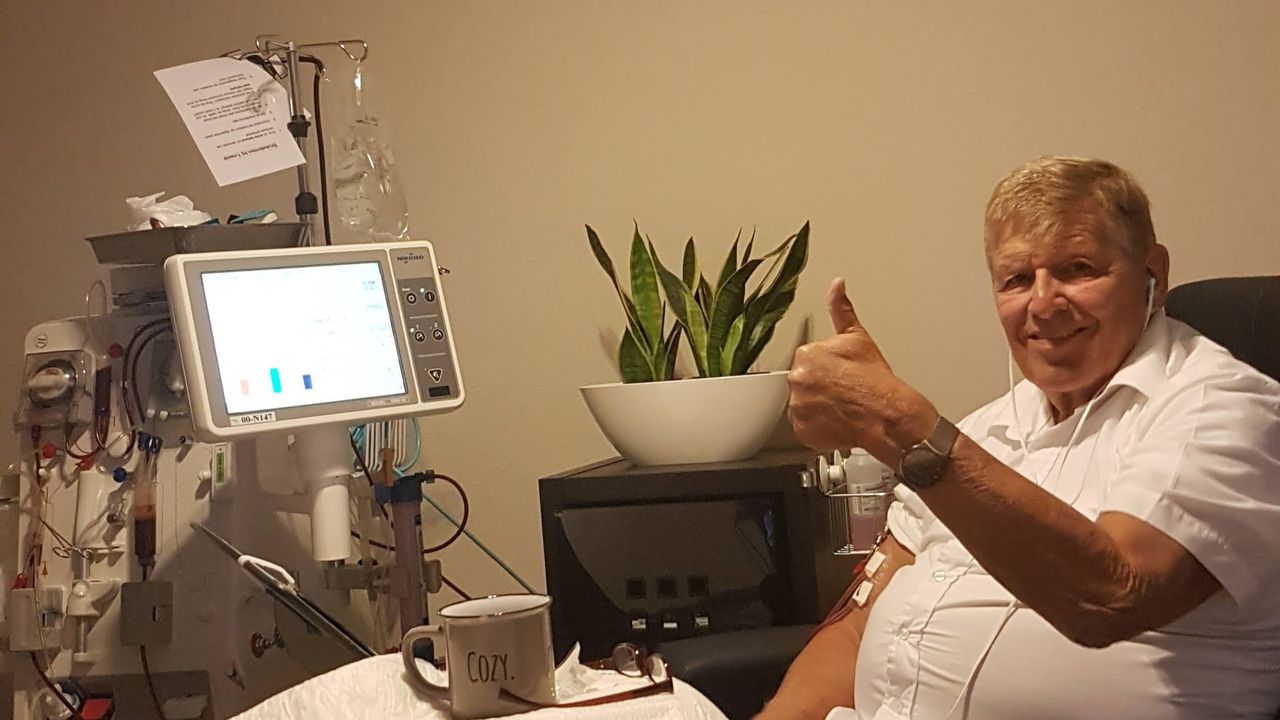 Goedgemutst aan de dialyse (privéfoto).