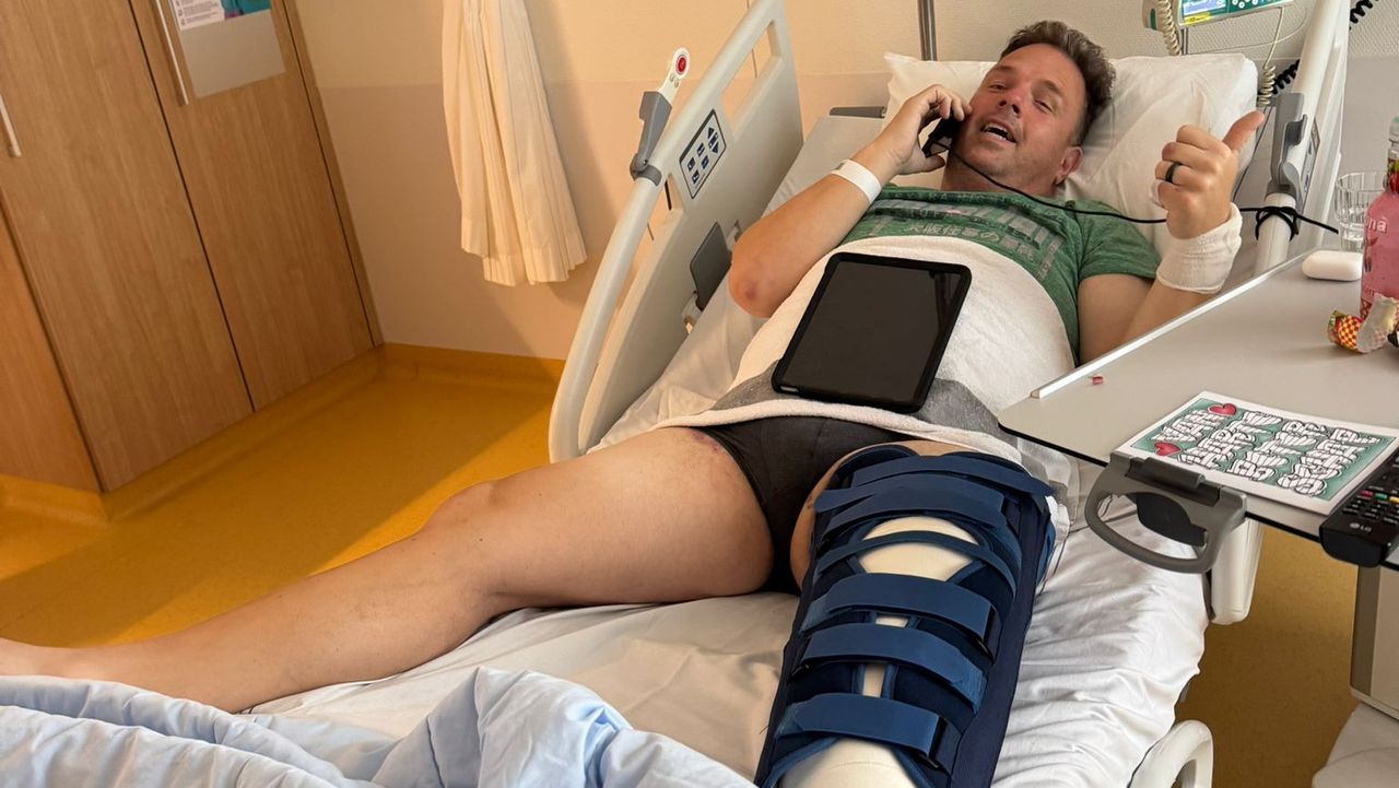 Bart in het ziekenhuis (eigen foto).