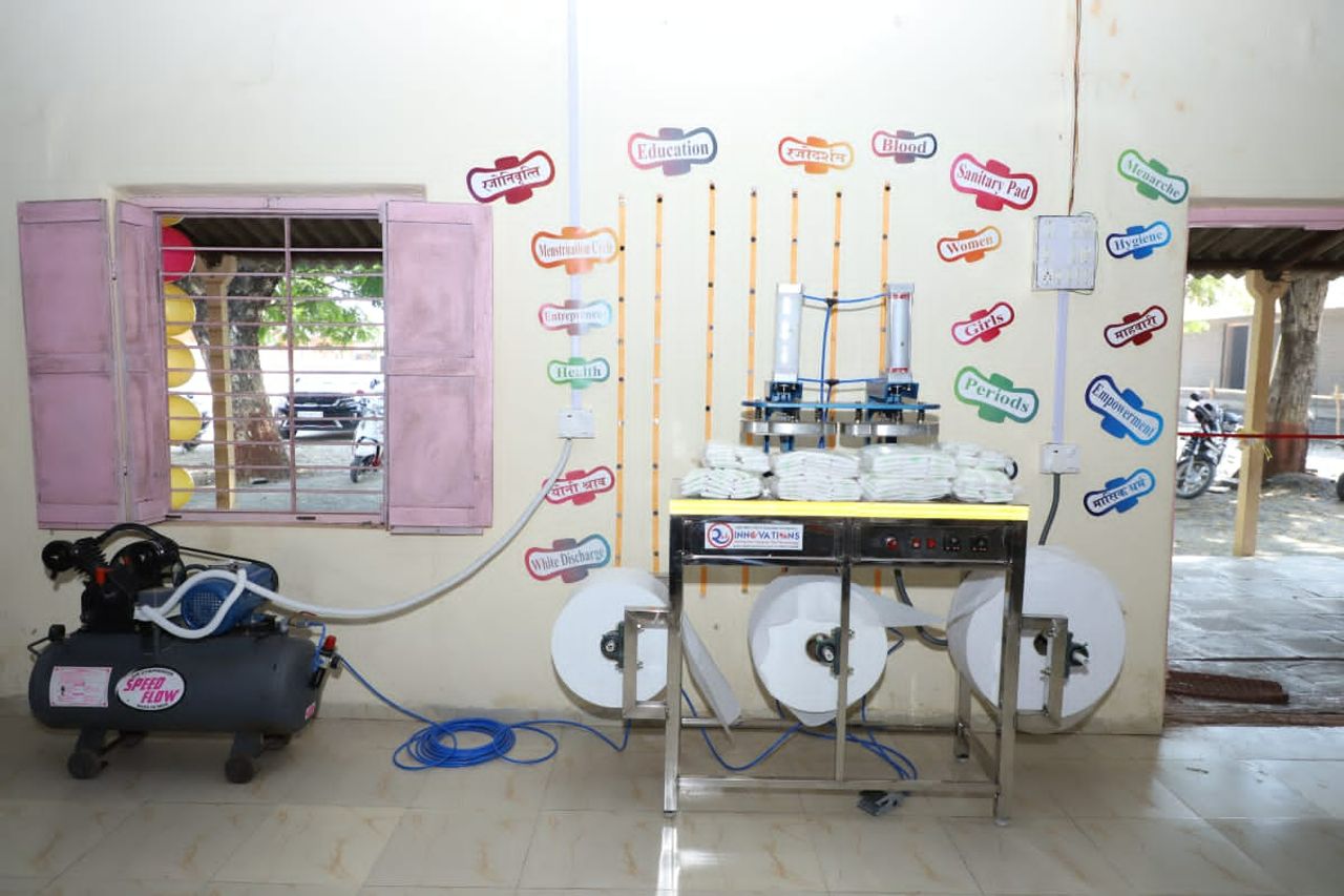 Een menstruatieunit in India