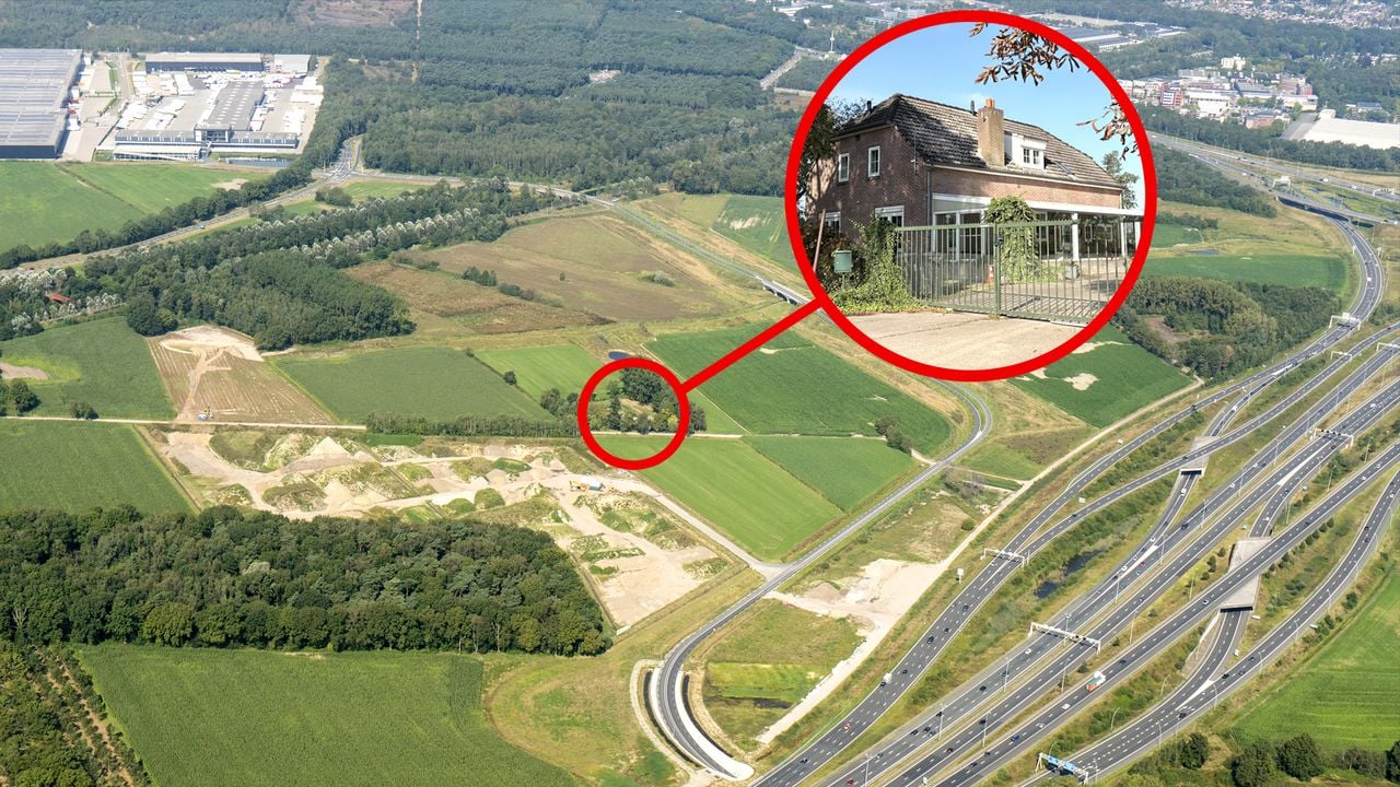 Het huis op de vlakte waar ASML zich wil vestigen (foto: ANP,  Rogier van Son).