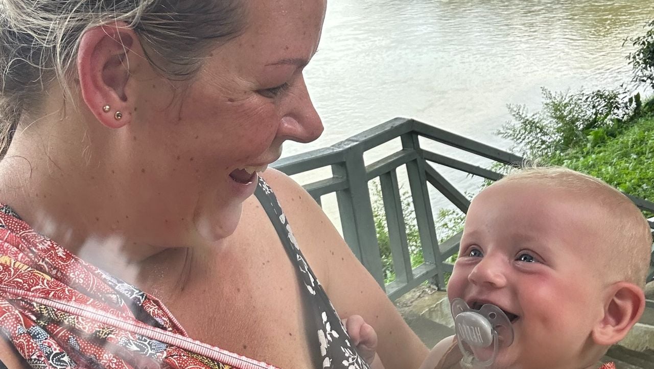 Haar jongste zoon was nog maar een baby toen hij mee ging (privéfoto). 