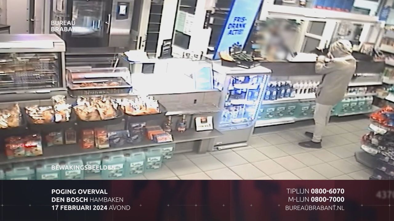 Overvaller richt wapen op medewerkster van het tankstation (Foto: Bureau Brabant)