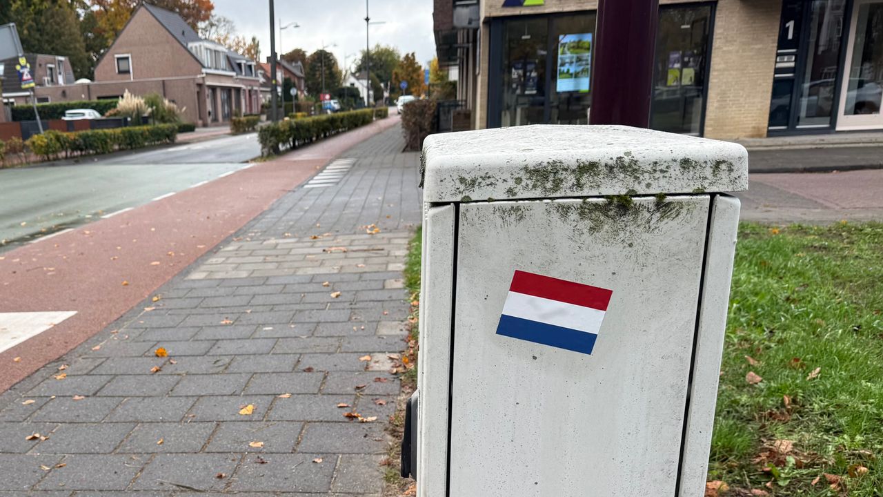 Nederlandse vlagstickers in Bosschenhoofd 