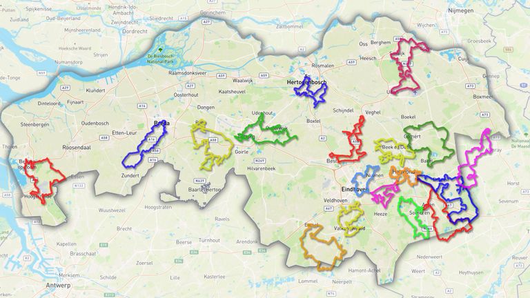 De fietsroutes door Brabant (foto: Perry Vermeulen).