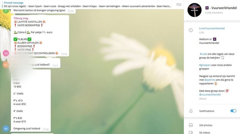 Het geld wordt gecontroleerd (screenshot: Telegram)
