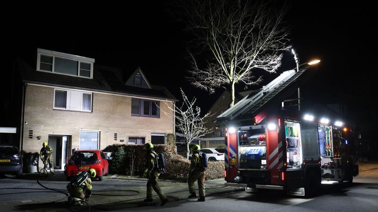 Brand in meterkast in huis Boxtel (Foto: Sander van Gils/SQ Vision)