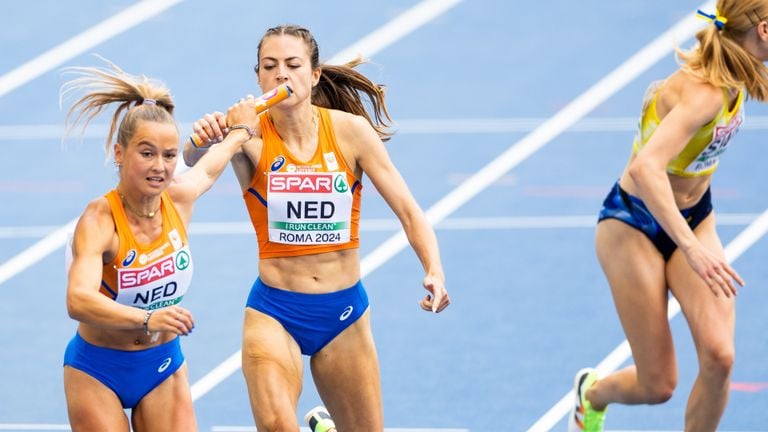 Brabantse sporters Anne van de Wiel (links) en Eveline Saalberg.  (Foto: ANP, Iris van den Broek)