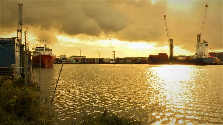 De zeehaven in Moerdijk (foto: Raoul Cartens).