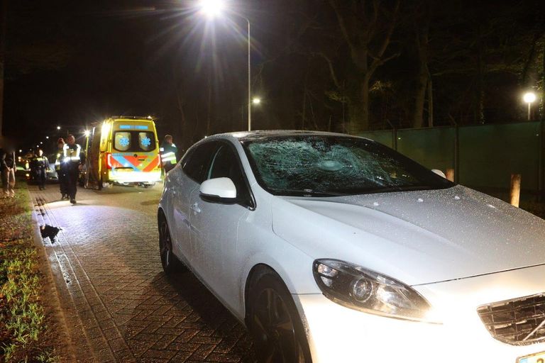 Het slachtoffer kwam bij de aanrijding in Vught op de auto terecht (foto: Bart Meesters).