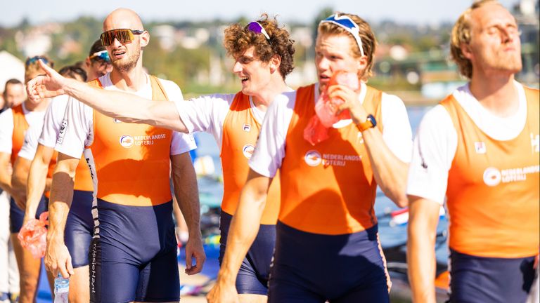 Holland Acht, met Sander de Graaf links met zonnebril op. (Foto: ANP, Iris van den Broek)