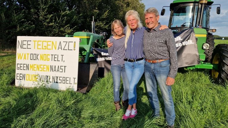 De organisatoren van de protesttocht afgelopen zomer in Heerle (Foto: Tom Berkers)