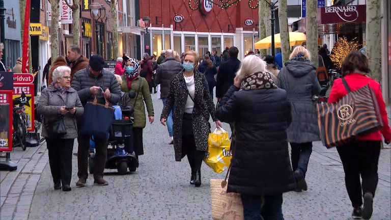 Drukte in de winkelstraten (foto: Omroep Brabant). 