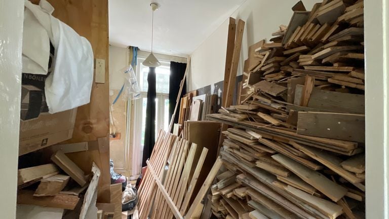 Deze ruimte is echt nog lang niet af (foto: Raymond Merkx).