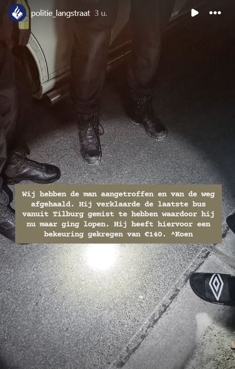 Foto: Instagram politie Langstraat