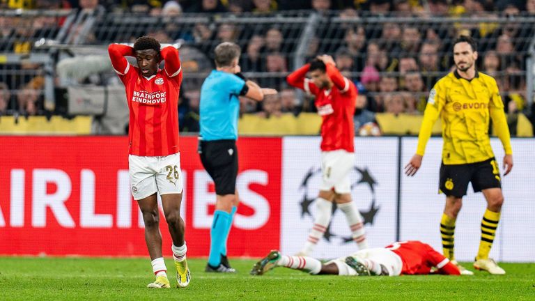 Vorig jaar strandde PSV in de achtste finale tegen Borussia Dortmund (foto: ANP). 