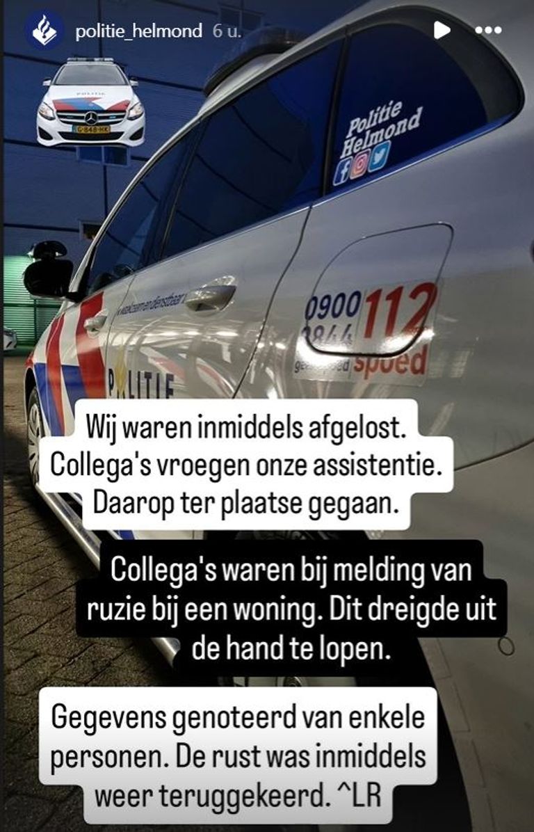 Foto: Instagram politie Helmond