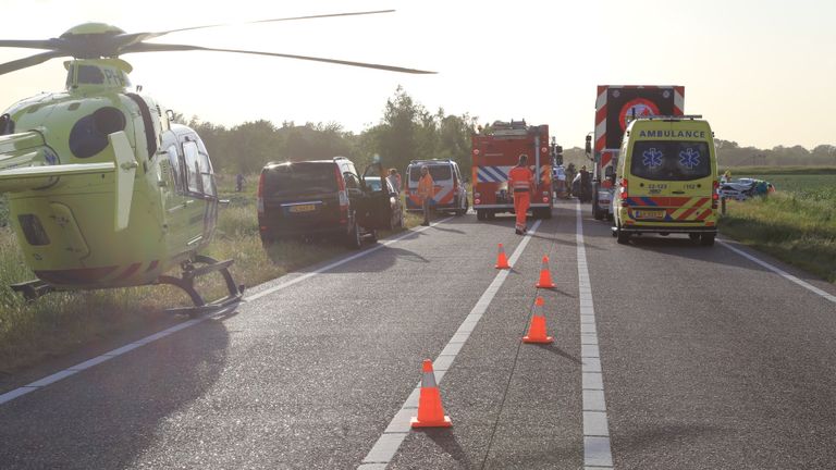 Veel hulpdiensten kwamen ter plaatse. (Foto: Harrie Grijseels / SQ Vision)