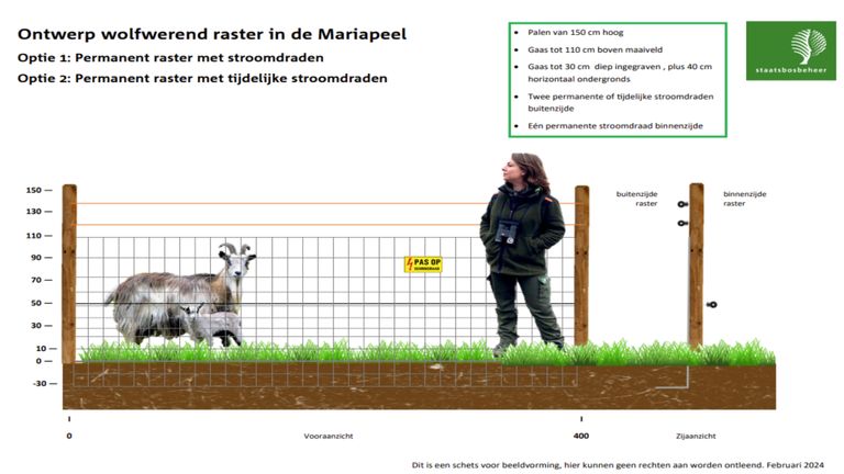 Hoe het hek eruit kan komen te zien (Beeld: Impressie Staatsbosbeheer).