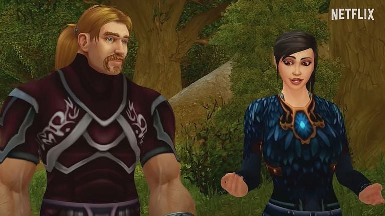 Ibelin en Rumour in World of Warcraft. (Beeld: Netflix/The remarkable life of Ibelin)