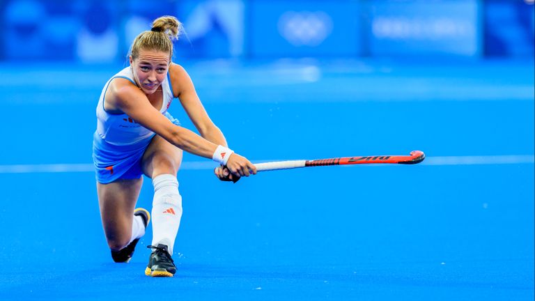 Renée van Laarhoven tijdens de Olympische Spelen (foto: Orange Pictures).