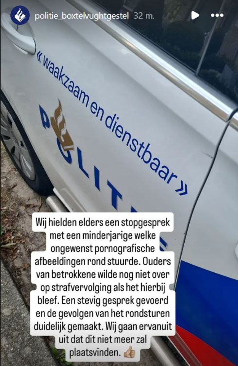 Foto: Instagram politie Boxtel-Vught-Gestel