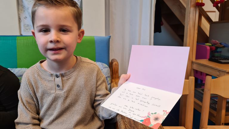 Valentijnsbrief voor de kinderen van groep 1/2 van basisschool Den Bussel (foto: Noël van Hooft)