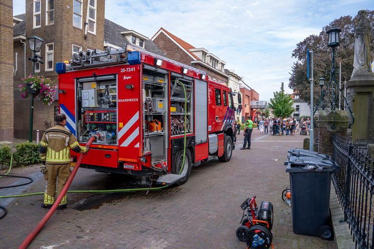 Een van de brandweerwagens die werden ingezet (foto: Iwan van Dun/SQ Vision).