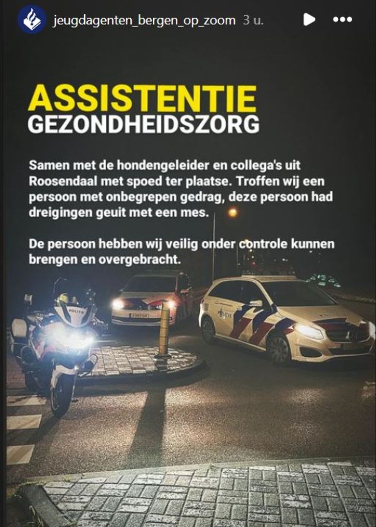 Foto: Instagram jeugdagenten Bergen op Zoom