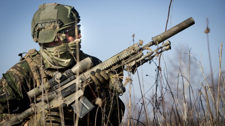 Een Nederlandse commando tijdens een oefening. Foto ter illustratie (ANP).