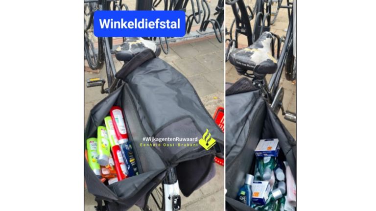 De buit van de winkeldief (foto: wijkagenten_ruwaard).