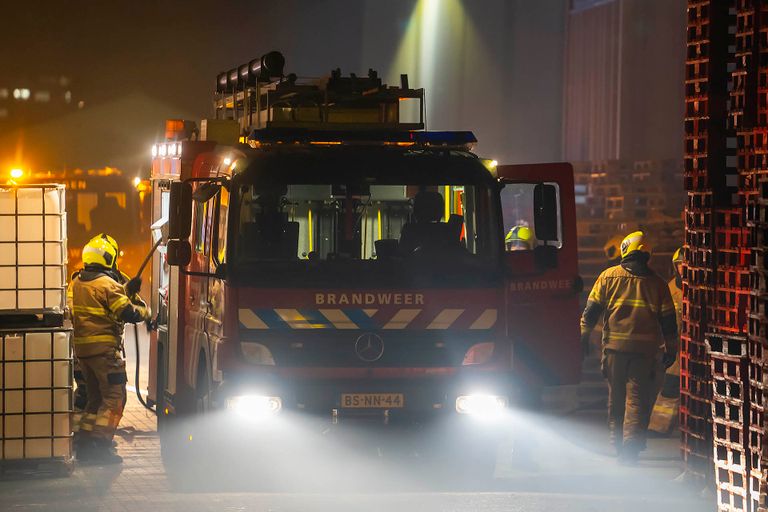 Een van de brandweerwagens die werden ingezet (foto: Gabor Heeres/SQ Vision Mediaprodukties).