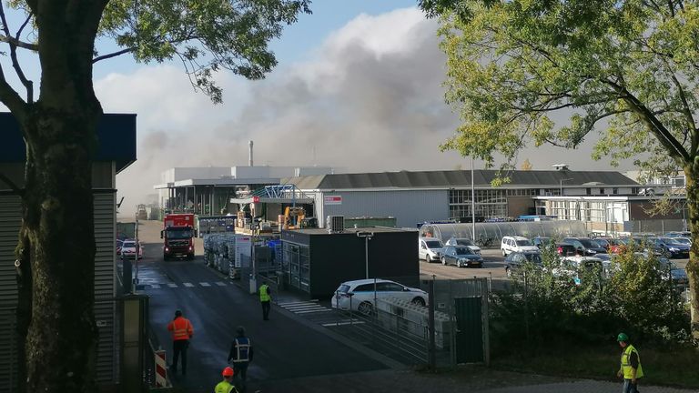 De omgeving van het terrein werd afgezet (foto: Ista van Galen).