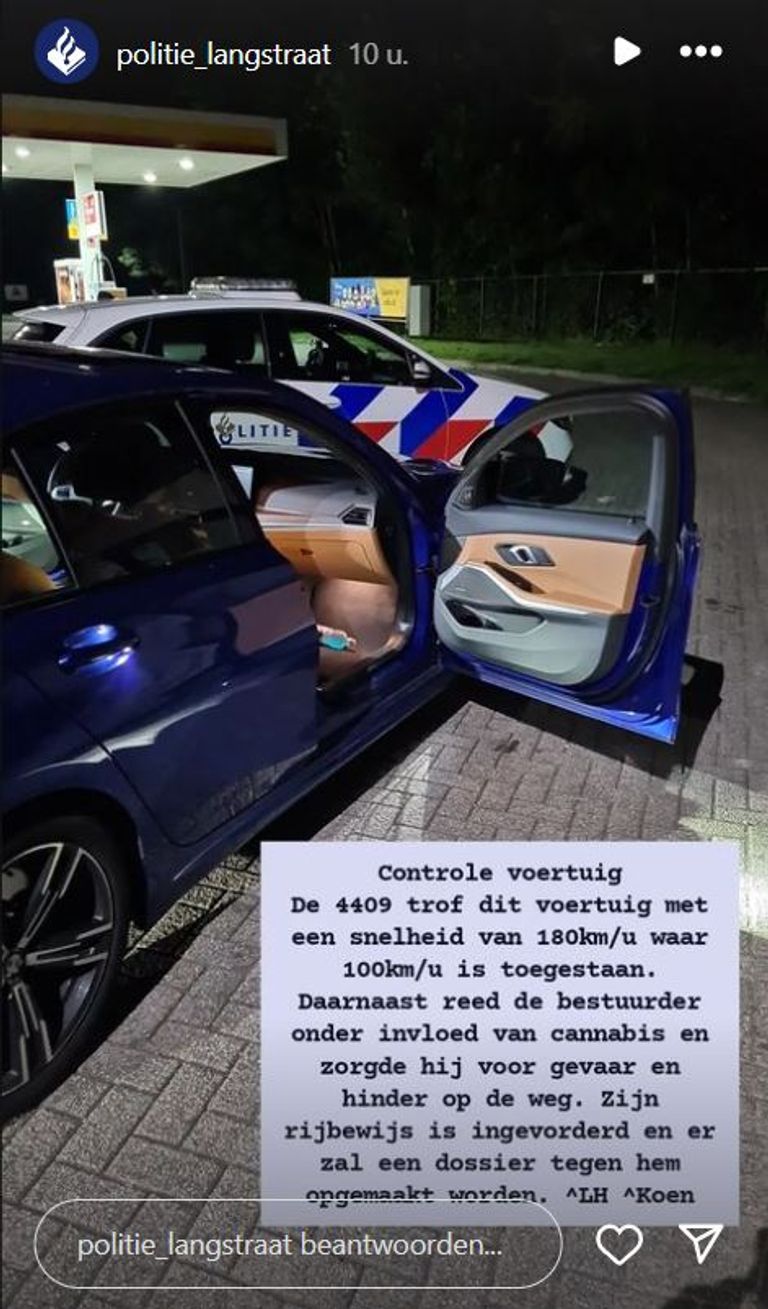 Foto: Instagram politie Langstraat