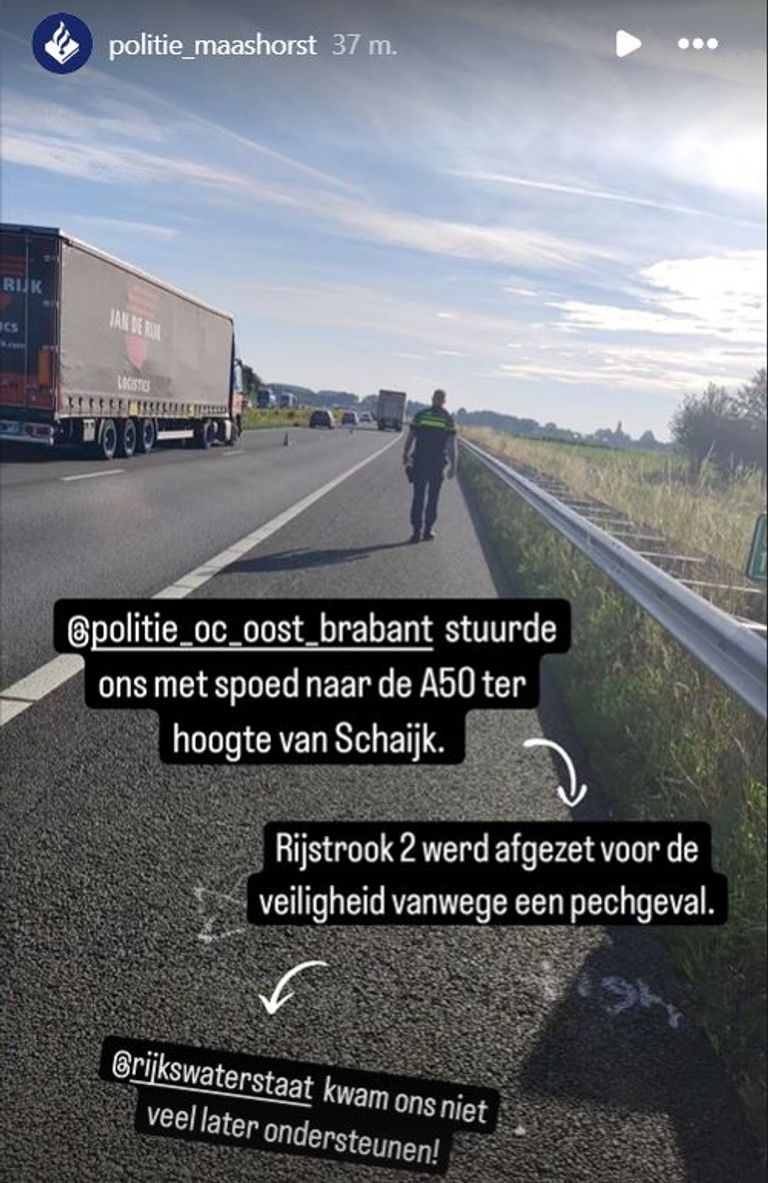 Foto: Instagram politie Maashorst