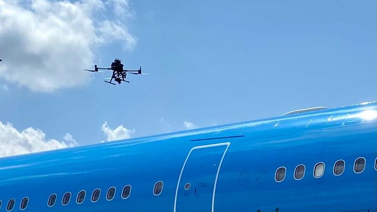 Voor het eerst in Europa wordt de drone-inspectie in de buitenlucht gedaan (foto: Erik Peeters). 