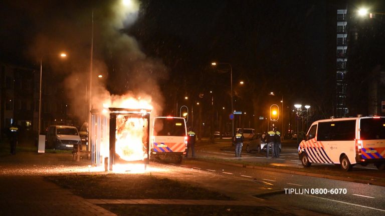 De rellen in Tilburg (archiefbeeld).