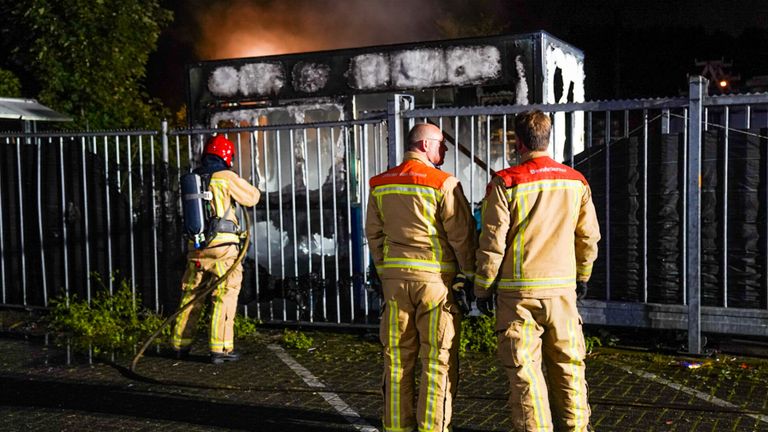 Van de foodtruck in Eindhoven bleef weinig over (foto: Dave Hendriks/SQ Vision).