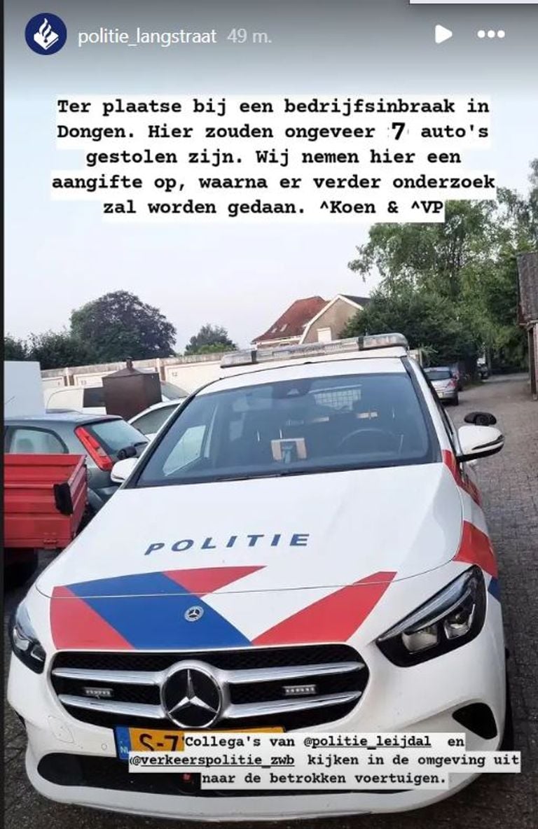 Foto: Instagram politie Langstraat