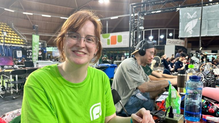 Liz Garies van het Erlangenrobotics team uit Duitsland (foto: Jan Peels)