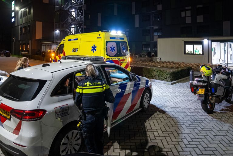 De politie hield een verdachte aan (foto: Iwan van Dun/SQ Vision).