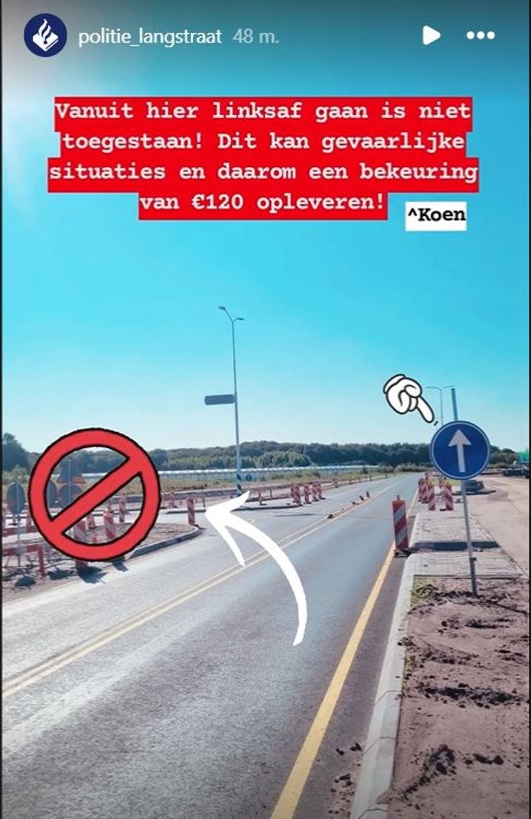 Foto: Instagram politie Langstraat