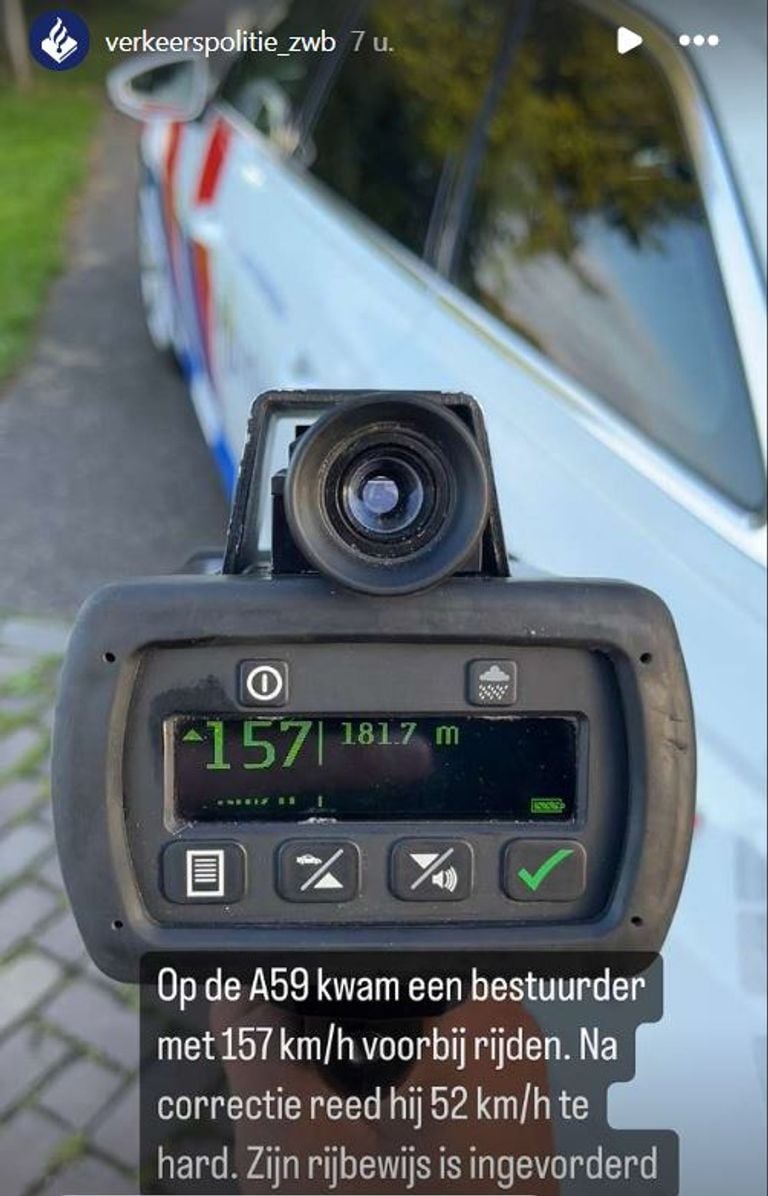 Foto: Instagram verkeerspolitie Zeeland-West-Brabant