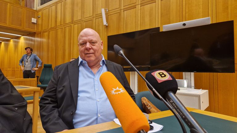 Peter Gillis op de tweede dag van zijn zaak in de rechtbank (foto: Noël van Hooft).