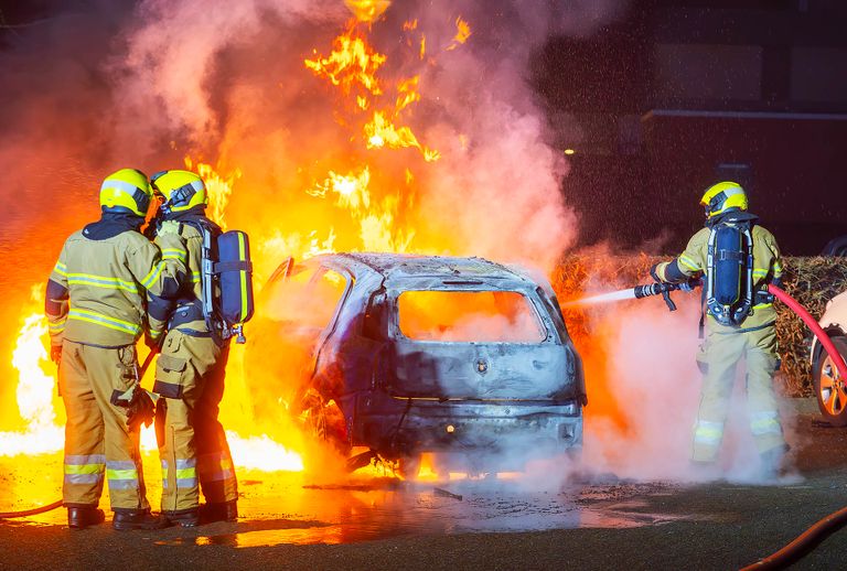 De brandweer in actie (foto: Gabor Heeres/SQ Vision).