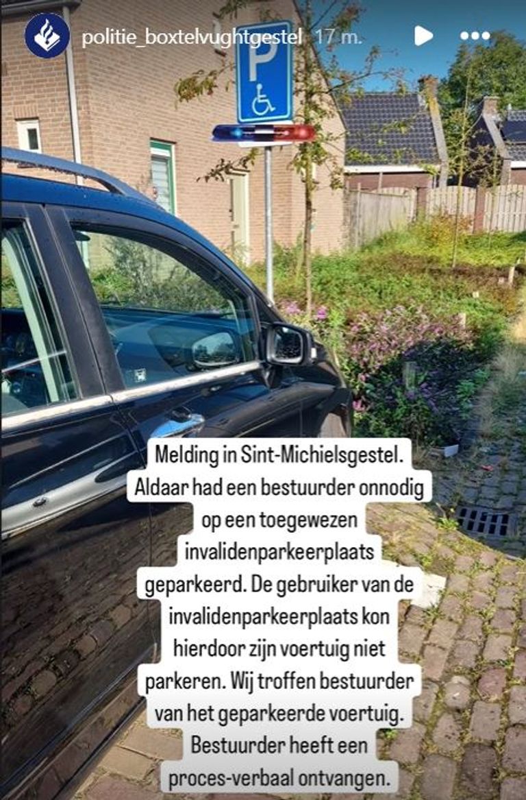 Foto: Instagram politie Boxtel-Vught-Gestel 