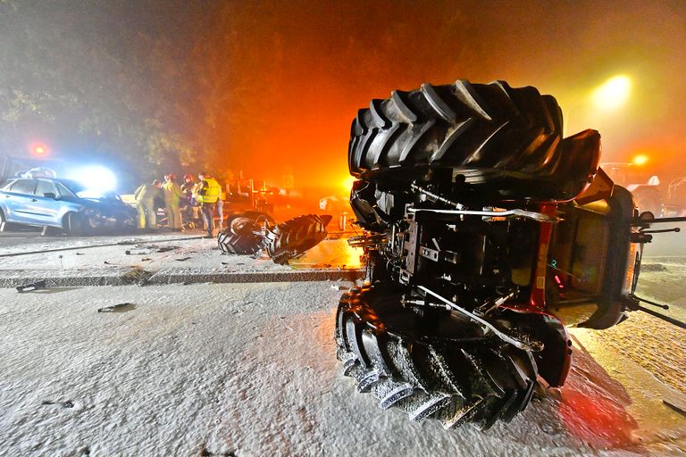 De geramde tractor (foto: Rico Vogels/SQ Vision).